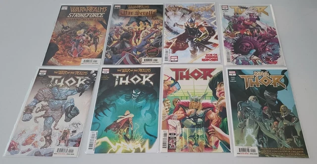 Thor 2018 #1 2 12 13 14 War Of Realms King Thor #1 Lot Of 8 Jason Aaron