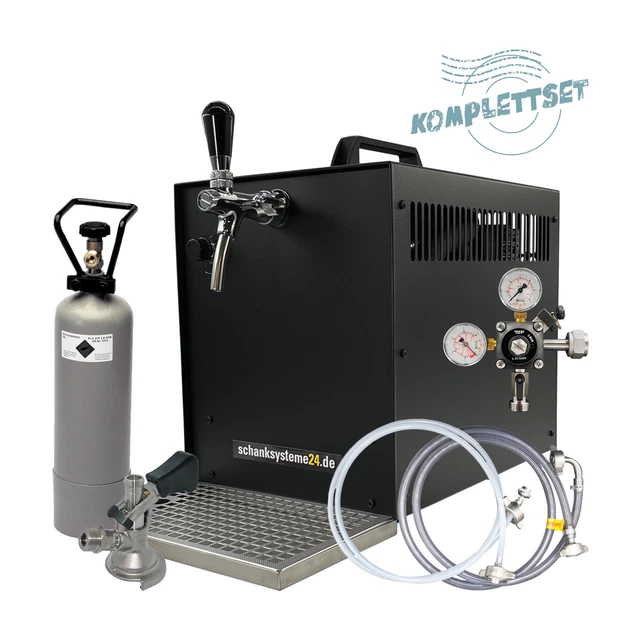TE-60-1 Black Edition Zapfanlage Komplettset Trockenkühler - schanksysteme24