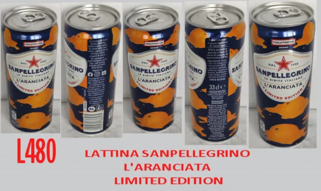 Lattina Sanpellegrino L'aranciata Limited Edition Piena L480