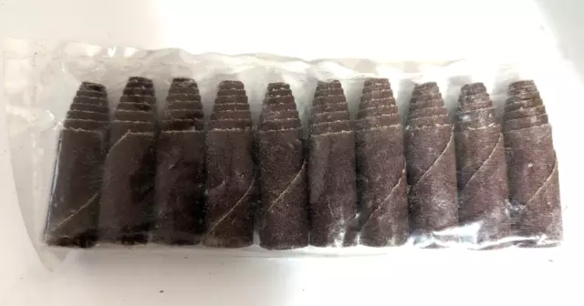 3/4 x 2-1/4 x #6 TAPER SANDER ROLL DRUM CARTRIDGE 80 GRIT A/O (QTY:10) UK NOS