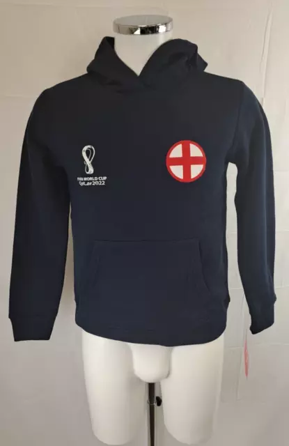 Official Fifa World Cup Qatar 2022 Navy Blue England S UK Jumper Hoodie BNWT
