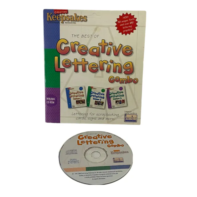 CREATIVE LETTERING COMBO - Keepsakes WIN/MAC CD-ROM  1999 2000