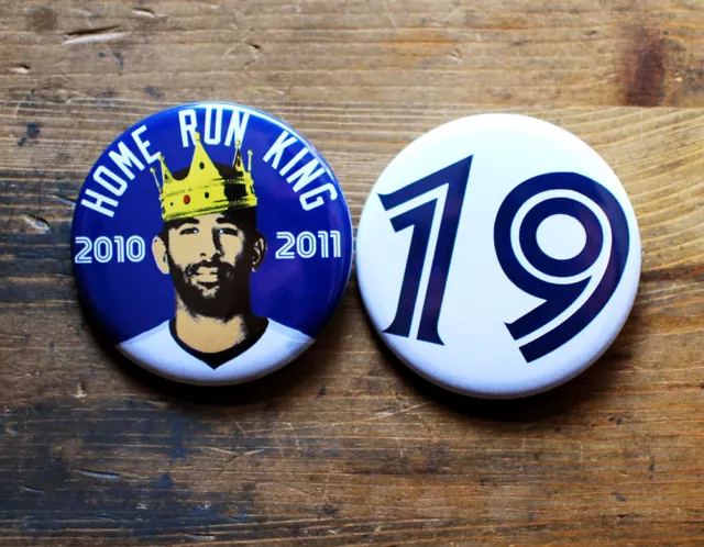 JOSE BAUTISTA BUTTONS homerun king toronto blue jays bat flip joey bats 416