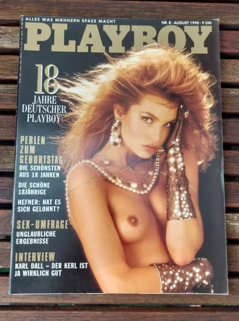 Playboy Magazin August 1990 D Nr.8 Komplett Incl Poster Erotik 90er Vintage