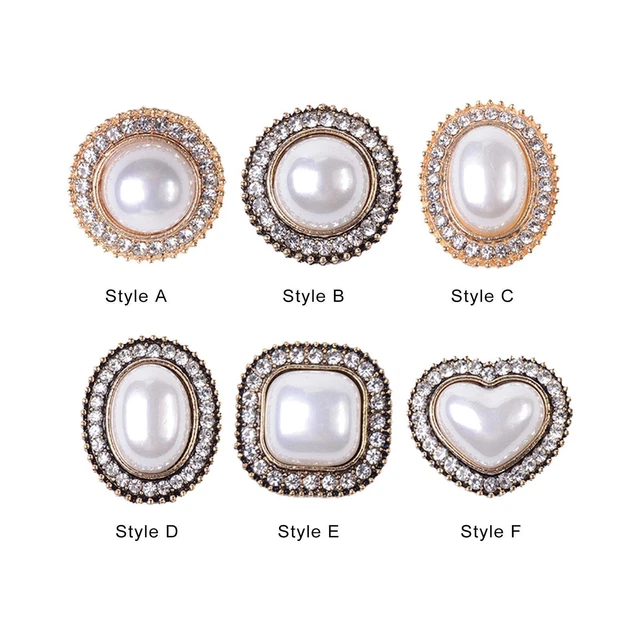 5 Stück Strass-Knöpfe Flatback-Knöpfe für Hochzeitsblumenstrauß DIY
