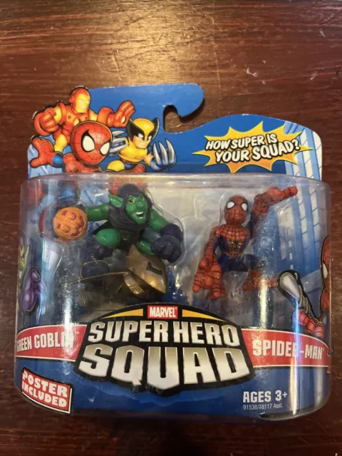 Marvel Super Hero Squad Green Goblin & Spider-Man Mini Action Figure