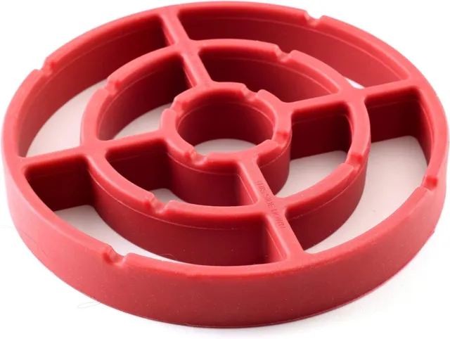 Norpro 392 Round Silicone Roast Rack, Red