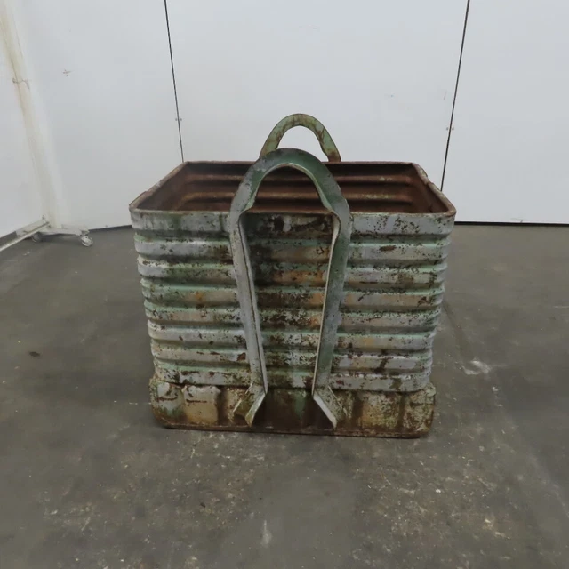Industrial Stackable Corrugated Steel Container Tub/Bin 36"L x 25"W x 24"H