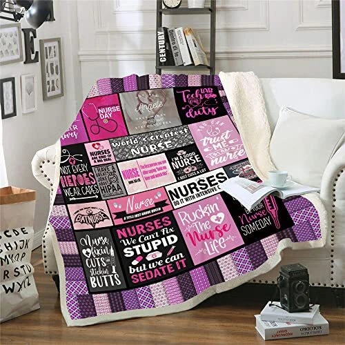 Nurse Gifts RN Gifts for Nurses Throw Blanket, Nurse Gifts for Women,School N...