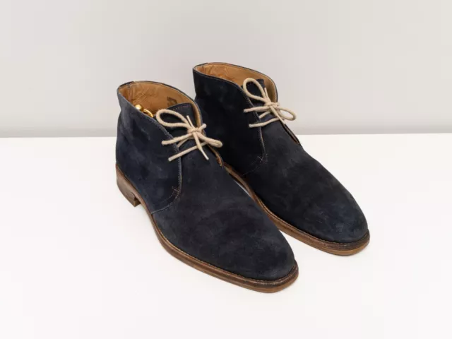 RUSSELL AND BROMLEY Jermyn Laced Desert Boot In Navy Size 9 50.00 PicClick UK