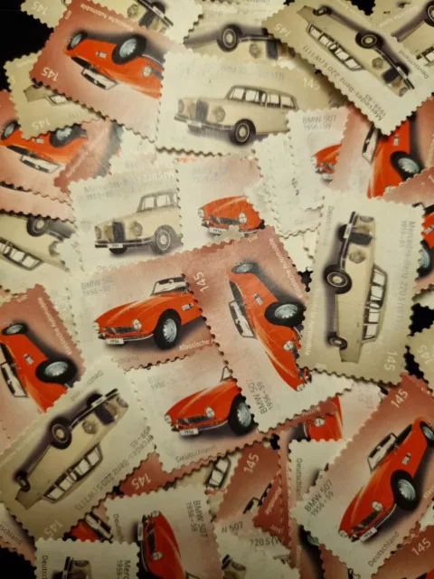 100 Stück 1,45 Automobile ungestempelt ungummiert Briefmarken B-Ware 1,60