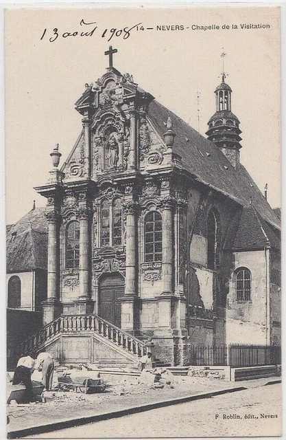 CPA 58 BURGUNDY NEVRE NEVERS Workers at Work Chapel of the Visitation1908
