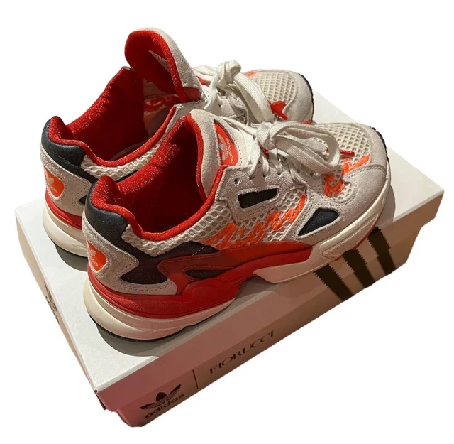 ADIDAS WOMENS FIORUCCI Falcon G28914 Off White Red Sneaker Shoes