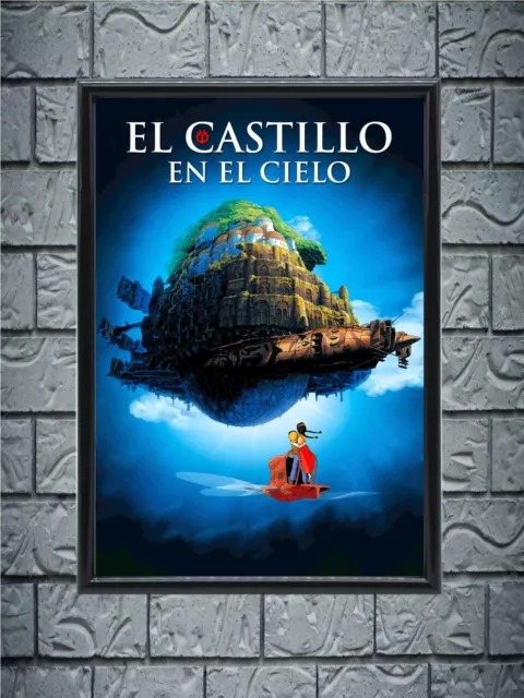 Poster con marco EL CASTILLO EN EL CIELO anime NUEVO Medidas 30x20 cm Oferta 4x3