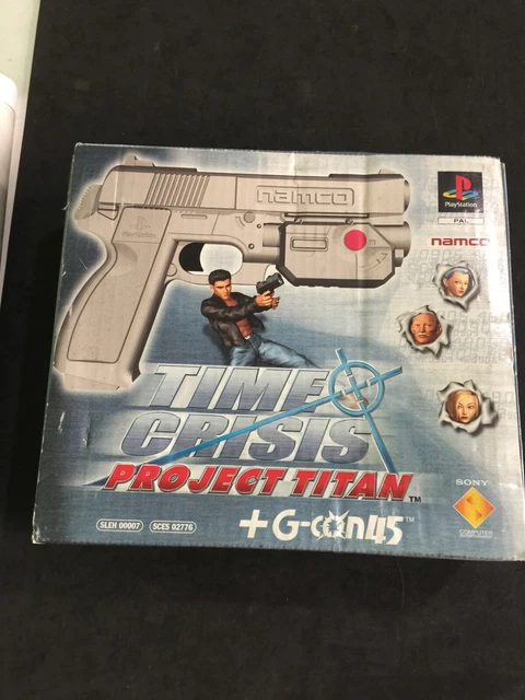 Time Crisis: Project Titan + Pistolet G-Con 45 – PlayStation 1 (en boîte
