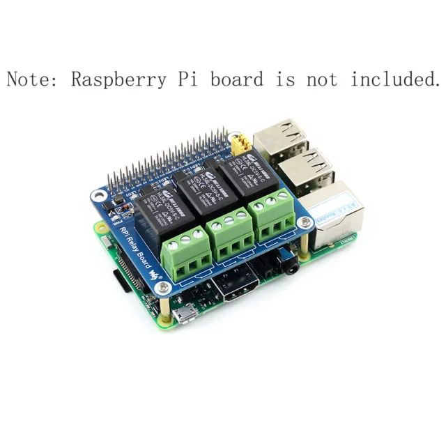 3-Channel Relay Module HAT for RPI 0 Raspberry Pi Zero 2 W A 3 Model B Plus 4 5