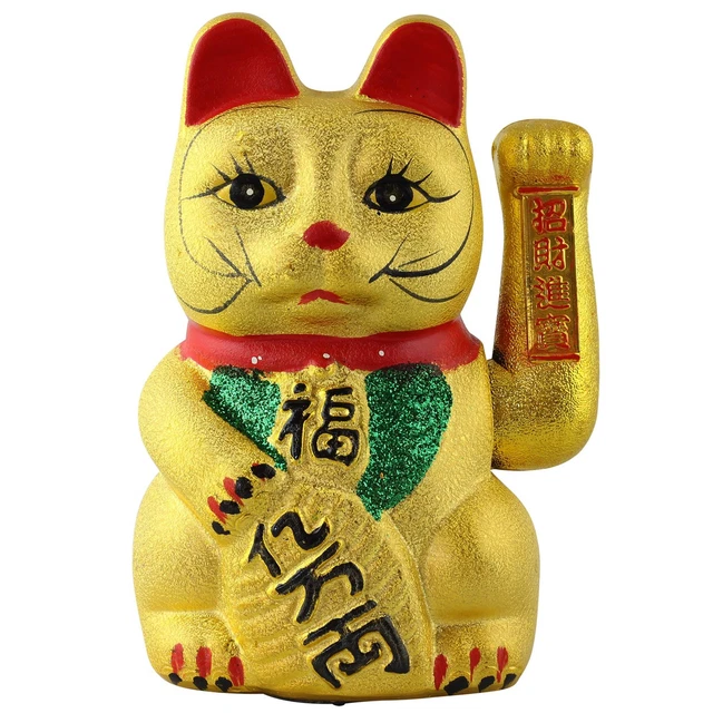 Freak Scene Chat Chanceux Signe Porte Bonheur - Maneki Neko - 13 cm - Noires