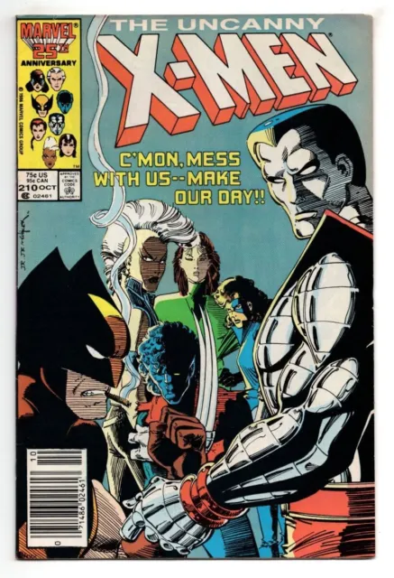 The Uncanny X-Men #210 Newsstand 1986, 1st cameo team app. The Mauraders