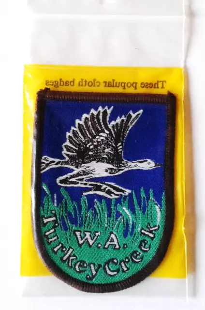 TURKEY CREEK vintage souvenir woven sew on cloth patch badge