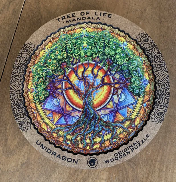Unidragon Wooden Jigsaw Puzzle Tree of Life Mandala Royal Size 700 pieces