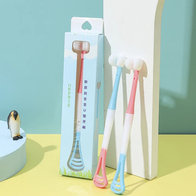 1Pc 3D Stereo Three-Sided Toothbrush PBT Ultra Fine Soft Hair Toothbrushes