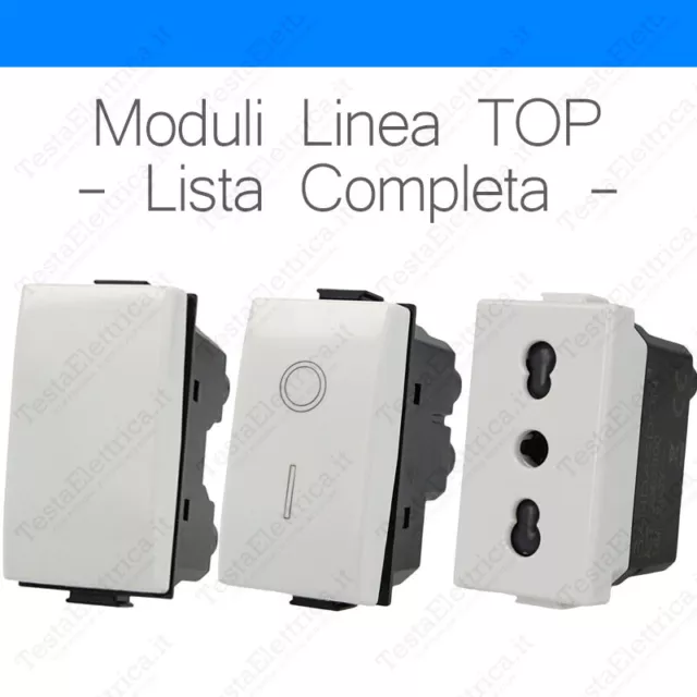 Serie compatibile Matix interruttori, pulsanti e prese linea TOP (no originali)