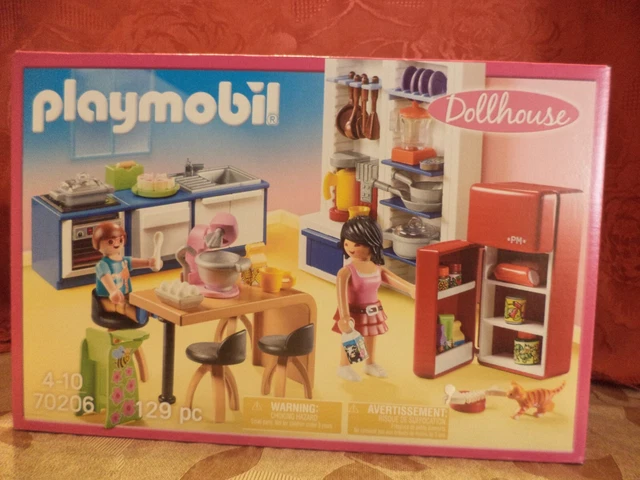 PLAYMOBIL DOLLHOUSE 70206 Family Kitchen for Children Ages 4