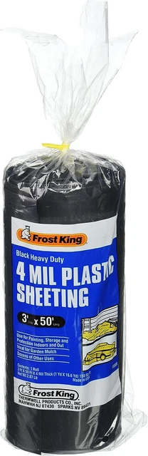 350B Polyethylene Sheeting 3 x 50 x 4 Mil Black