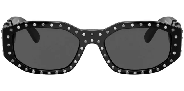 Versace Medusa Biggie Black Studded Geometric Sunglasses - VE4361 539887 - Italy 2