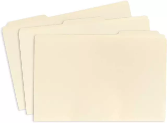 11X17.5 Manila File Folders, Heavy Duty 14 PT Paper, for Prints, Plans, Drawings