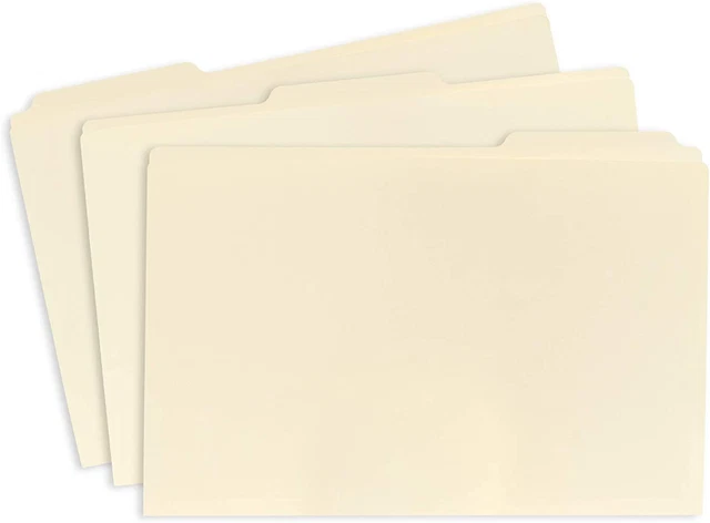 11X17.5 Manila File Folders, Heavy Duty 14 PT Paper, for Prints, Plans, Drawings