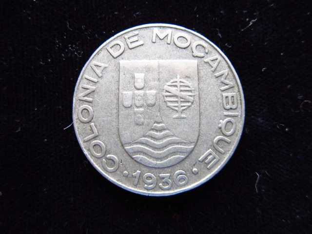 Mozambique 1 Escudo 1936 Portuguese Colonia De Moçambique 0382# Money Coin