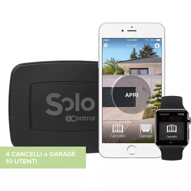 1Control SOLO 2 GEN, Apricancello Bluetooth senza Fili per Telefono/Smartphone