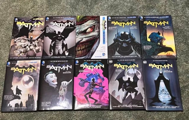 DC New 52 FULL Batman  run by Scott Snyder Hardcover - Complete Lot (Vol. #1-10)