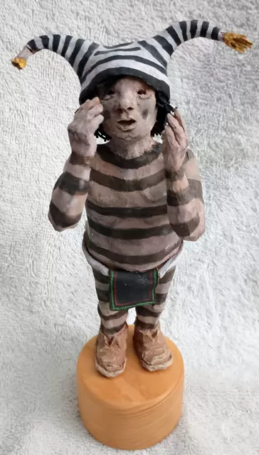 Tewa Clown Clay Sculpture By Robert L. Parker