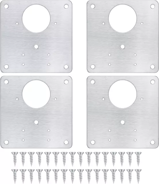 4 Pezzi Piastre Di Riparazione per Cerniere per Armadietti, Piastra Di Riparazio