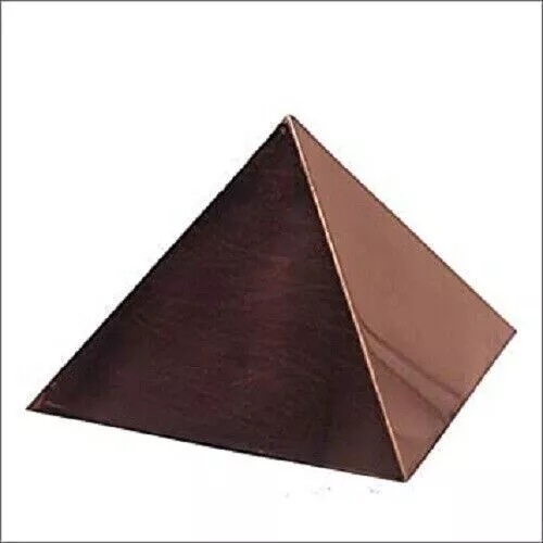 Pirámide de meditación lisa de cobre de 2 x 2 pulgadas para meditación,...