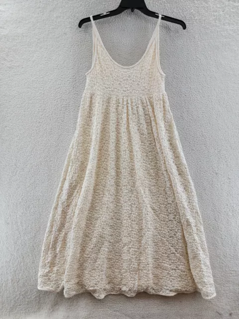 Rebecca Taylor Lace Maxi Dress Women's M Ivory Scoop Neck Sleeveless Pullover