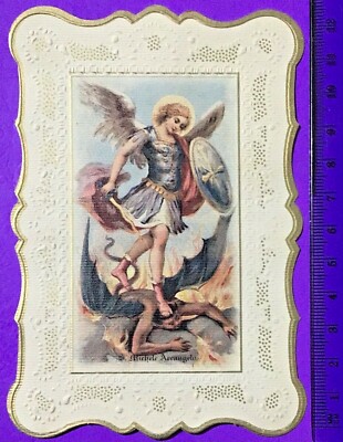 RARO SANTINO DI GRANDI DIMENSIONI SAN MICHELE ARCANGELO N.118 
