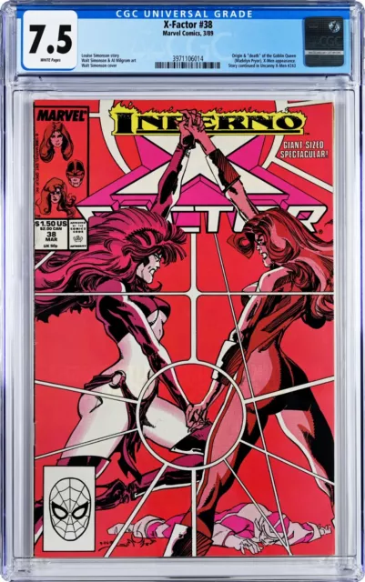 X-Factor #38 CGC 7.5 (Mar 1989, Marvel) Origin/Death Goblin Queen Madelyn Pryor