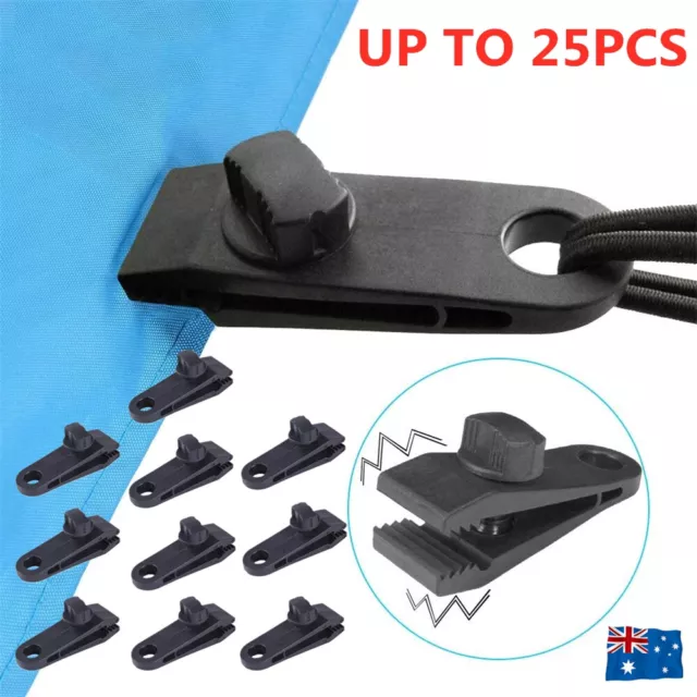 5-25x Tarp Clips Hangers Thumb Screw Camping Tent Awning Canvas Clamps Lock Grip