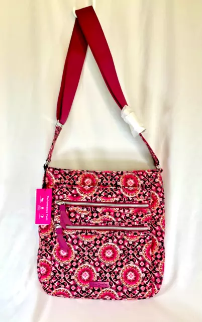 🌸Vera Bradley Triple Zip Hipster Purse Bag Crossbody Valentines Day NWT