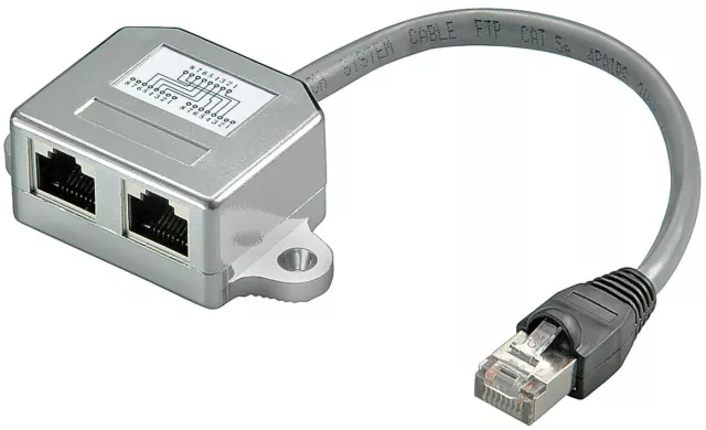 10x Kabel-Splitter für strukturierte Verkabelung; CAT T-Adapter 2x ISDN