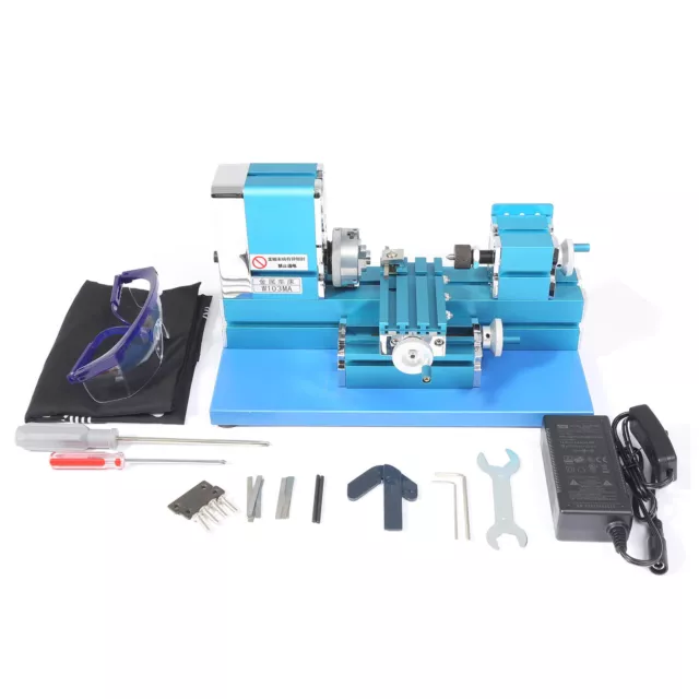 Mini Metal Lathe Micro Metalworking Woodworking Machine CNC DIY Tool AC100V-240V