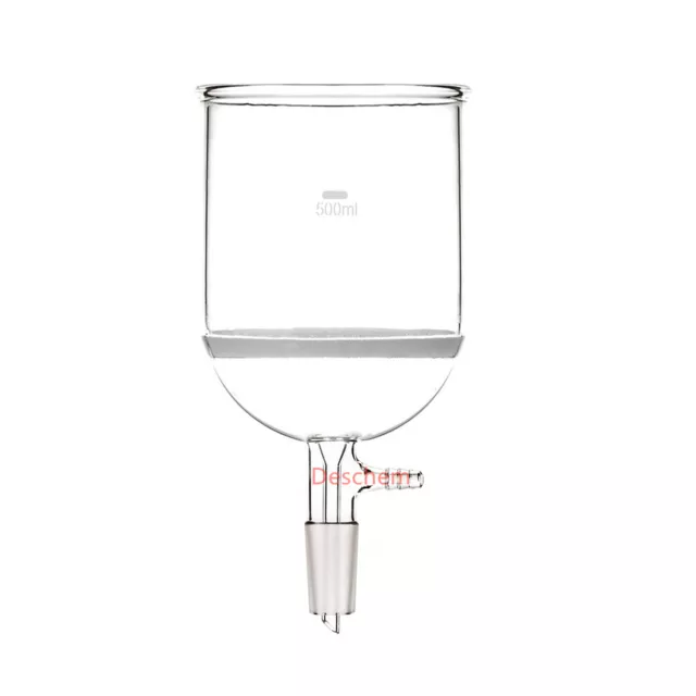 500ml 24/40 Glass Buchner Funnel Core Filter With Vacuum Adapter Lab Glassware
