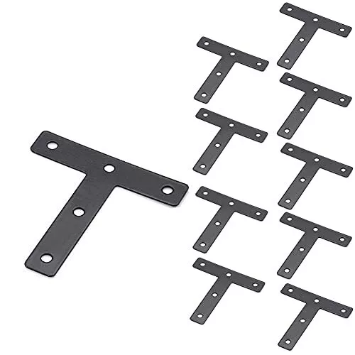 Flat T Corner Bracket 10 Pcs 80x80 Mm Stainless Steel Right Angle Corner Brace R