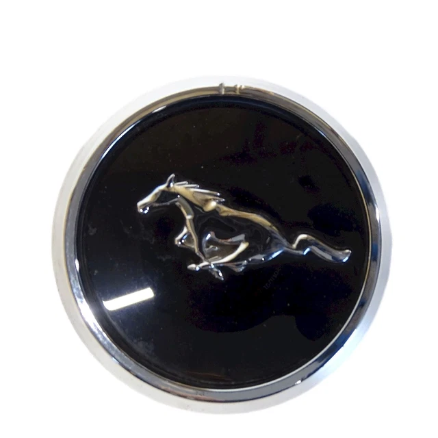 Set Of 4 Mustang Wheel Center Caps – Black With Chrome Running Horse – 68mm 5W1J-1A096-BA