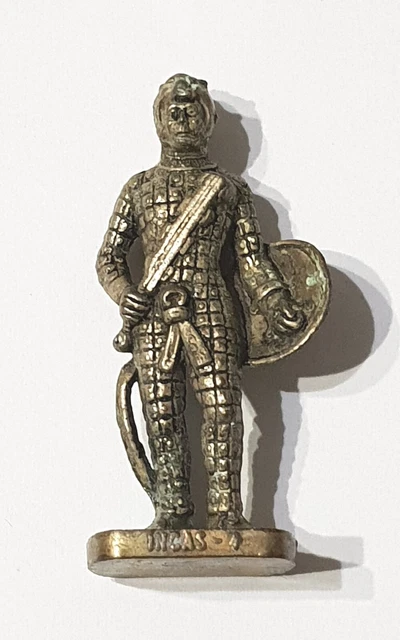 Metalfiguren Soldatini Kinder Incas 4 argentato altsilber
