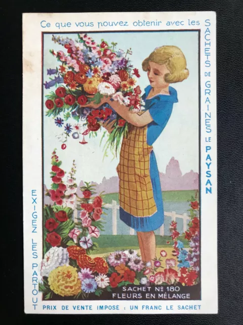 AK Litho (847) Werbung für Le Paysan Blumen um 1925