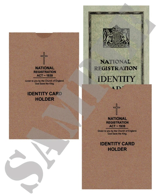 WW2 NATIONAL Registration Identity Card Holder 1940 to 1943 (Exact